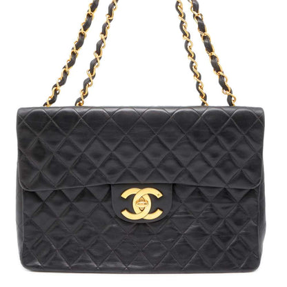 CHANEL Jumbo Matelasse ChainShoulder Black A04412 Lambskin