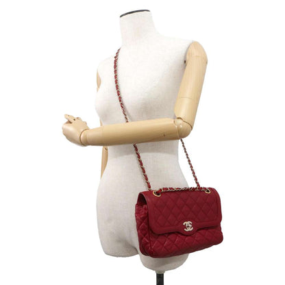 CHANEL Matelasse ChainShoulder Red Caviar Leather
