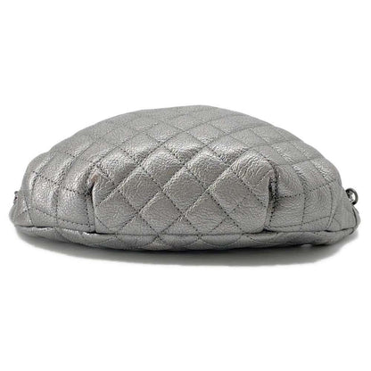 CHANEL Crossbody Bag Silver A94102 Caviar Leather