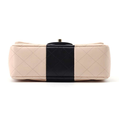 Chanel Mini Materasse Chain Shoulder Pink/Black A69900 Lambskin