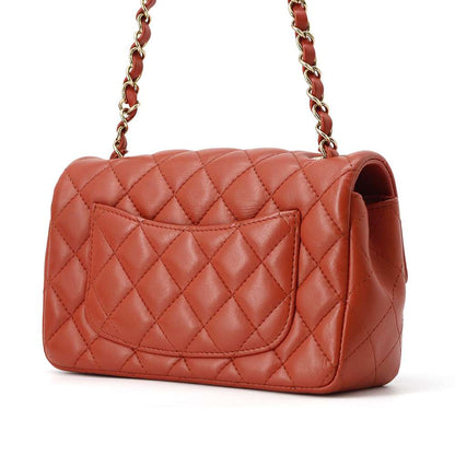 Chanel Mini Materasse Chain Shoulder Red A69900 Lambskin