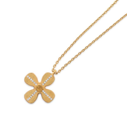 Chanel Clover motif necklace Gold Metal