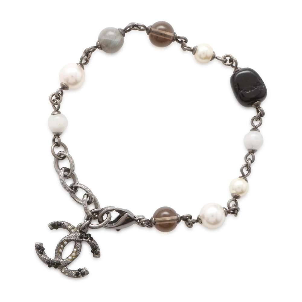 Chanel Stone Bracelet Silver Gold Plated