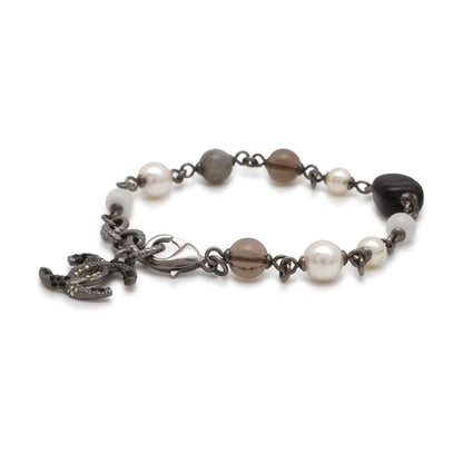 Chanel Stone Bracelet Silver Gold Plated