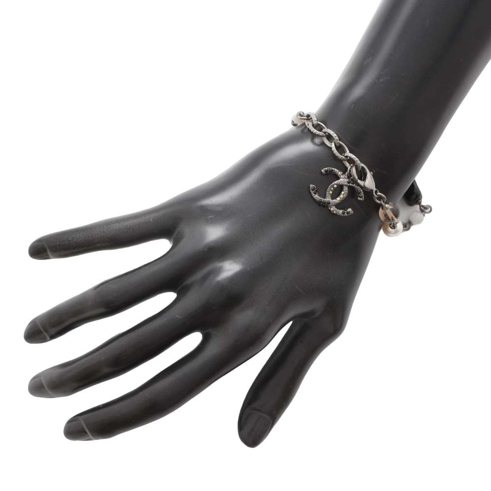 Chanel Stone Bracelet Silver Gold Plated