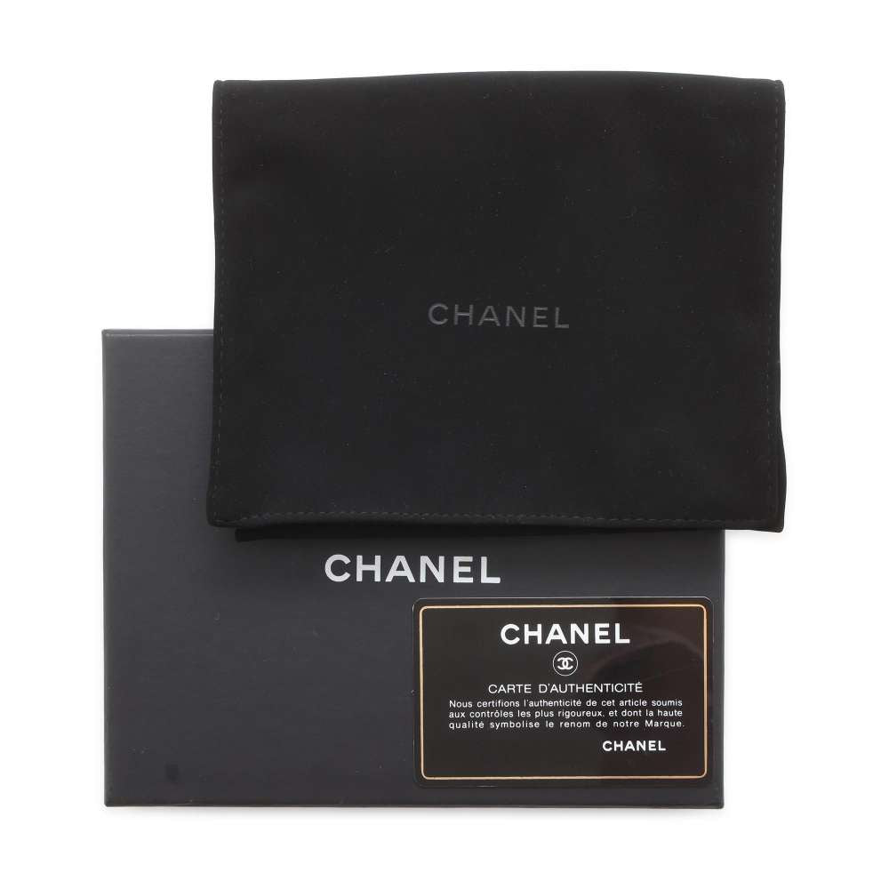 CHANEL Compact Chain wallet Gray AP0238 Lambskin