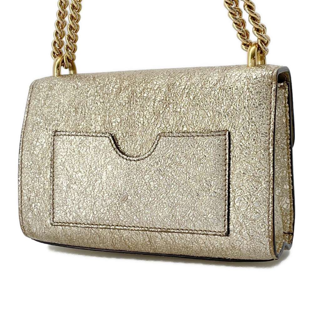 GUCCI ChainShoulder Gold 409487 Leather