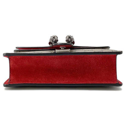 GUCCI Dionysus GG Supreme Shoulder Bag Brown/Red 421970 PVC Leather