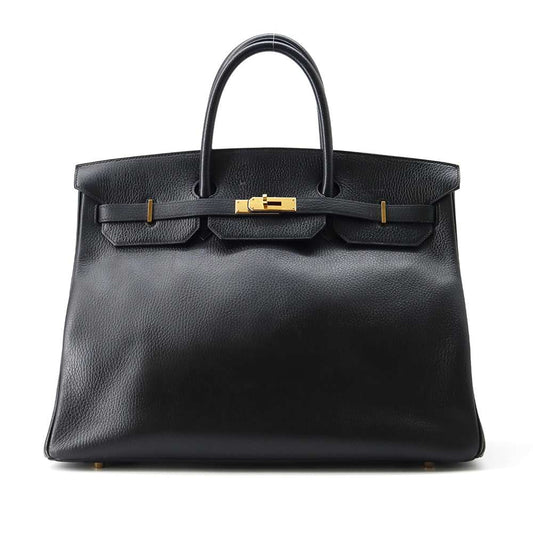 HERMES Birkin Black Ardennes Leather Size 40