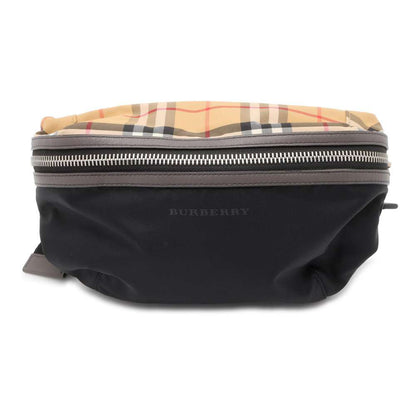 BURBERRY Vintage Check Waist Bag Black/Beige 8005416 Nylon Leather