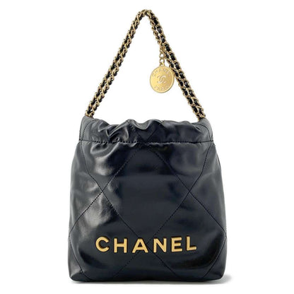 CHANEL CHANEL 22 2wayHandbag Black AS3980 Shiny Calf Leather Size Mini