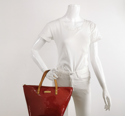 Louis Vuitton (LV) patent leather Bellevue Bag Red 250327781123038