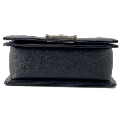 CHANEL Boy Chanel ChainShoulder Bag Black A67085 Caviar Leather Size 20