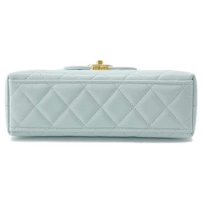 CHANEL Matelasse Shopping Chain Bag Light Blue AS4416 Calf Leather Size Mini