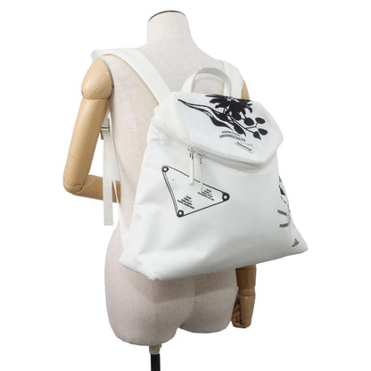 PRADA Signor Print Backpack White 1BZ072 Nylon