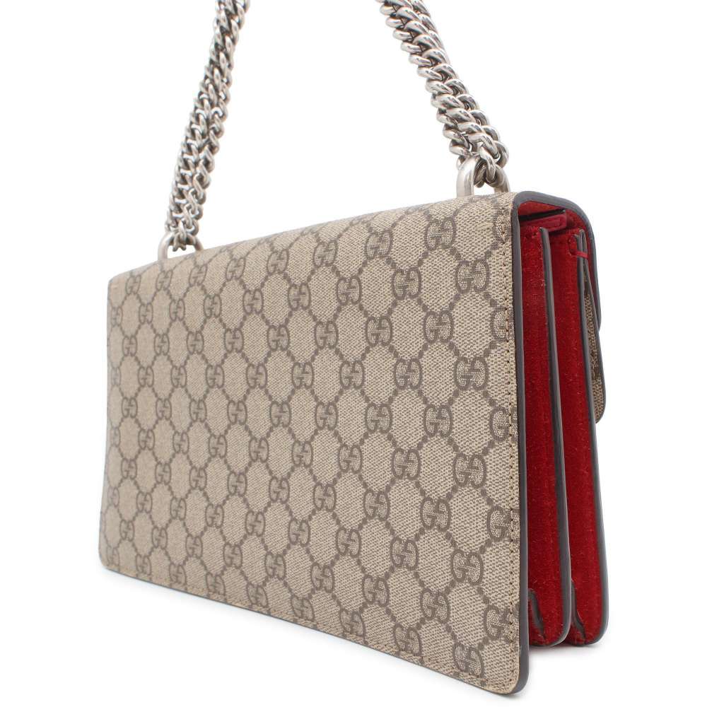 Gucci Dionysus ChainShoulder Bag Brown/Red 400249 PVC suede