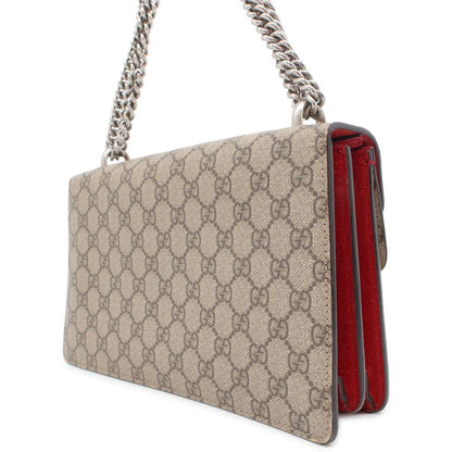 Gucci Dionysus ChainShoulder Bag Brown/Red 400249 PVC suede