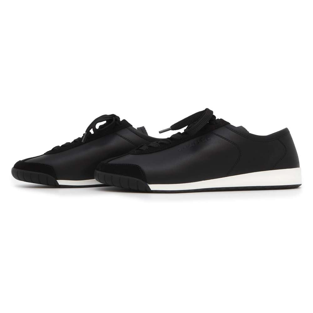 Chanel CC Logo Sneakers Black G45714 Calf Leather suede Size 36