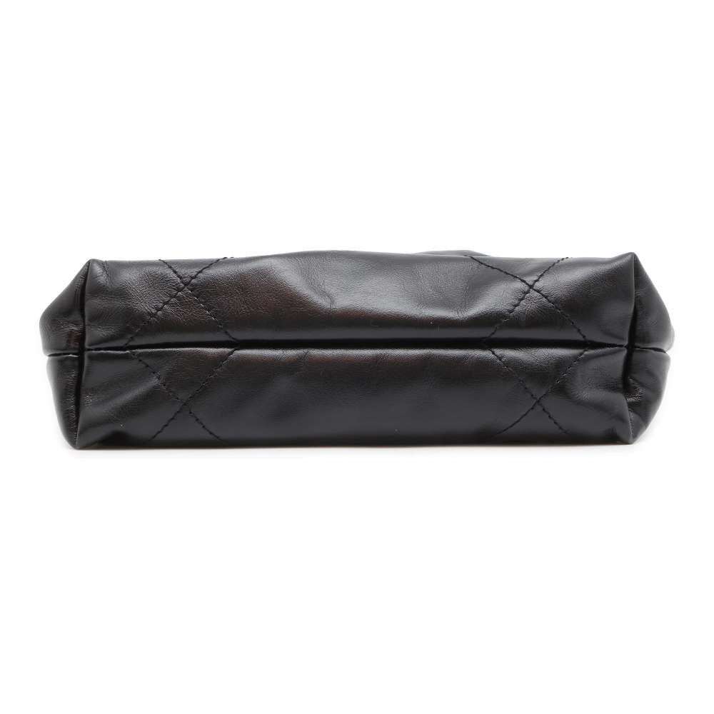 Chanel Chanel 22 HandBag Black AS3980 Shiny Calf Leather Size Mini
