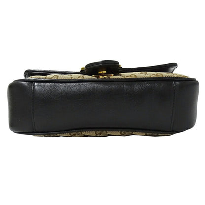 Gucci Gg Marmont Beige Canvas Shoulder Bag