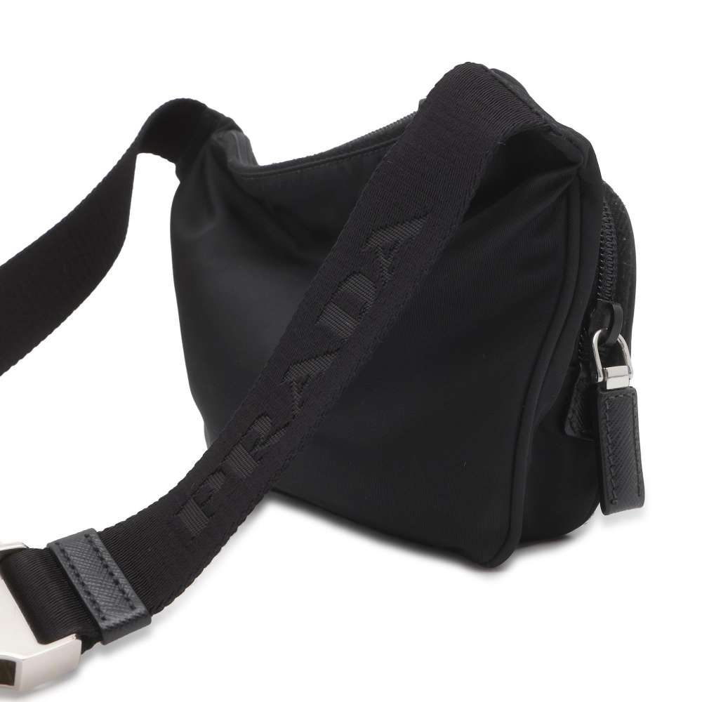 PRADA Shoulder Bag Black 2VH128 Nylon Leather