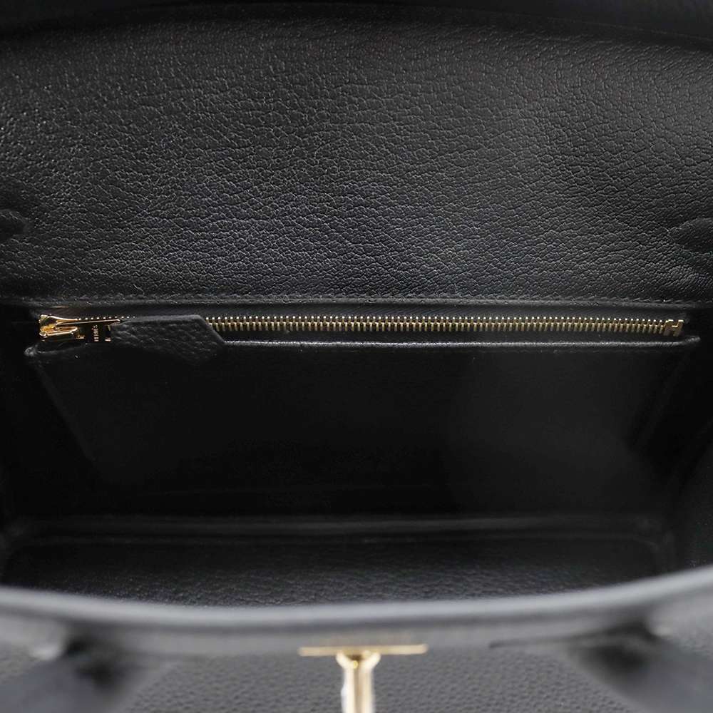 HERMES Birkin Black Togo Leather Size 25