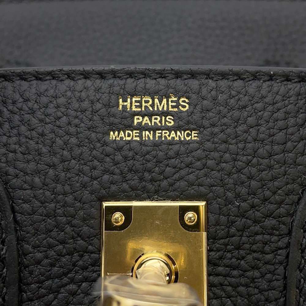 HERMES Birkin Black Togo Leather Size 25