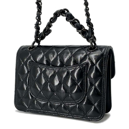 Chanel Matelasse Shoulder Bag Black AS4051 Shiny Calf Leather Size 20