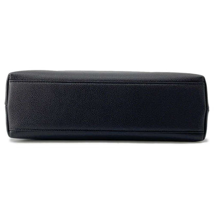 CHANEL CC Logo Shoulder Bag Black Leather