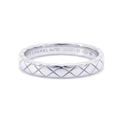 Chanel Coco Crush Collection Ring Size 53/#13 Mini J11793 18K White Gold