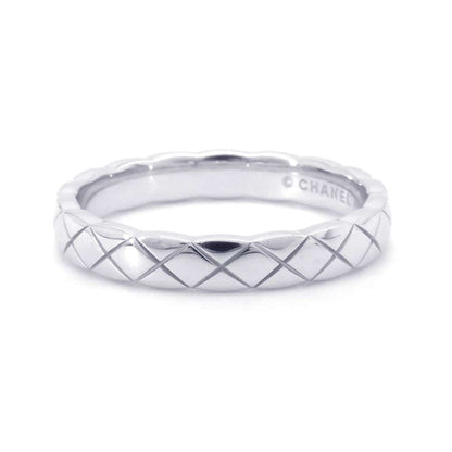 Chanel Coco Crush Collection Ring Size 53/#13 Mini J11793 18K White Gold