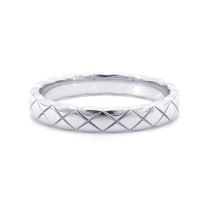 Chanel Coco Crush Collection Ring Size 53/#13 Mini J11793 18K White Gold