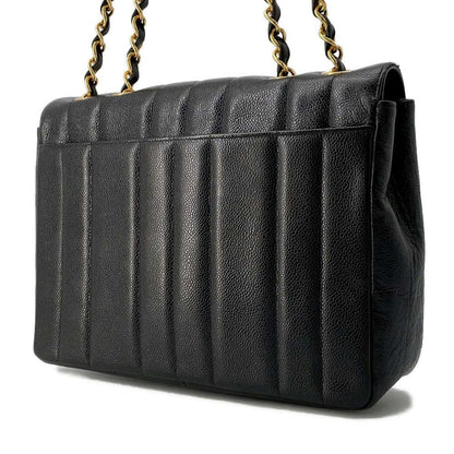 Chanel Mademoiselle ChainShoulder Bag Black Caviar Leather
