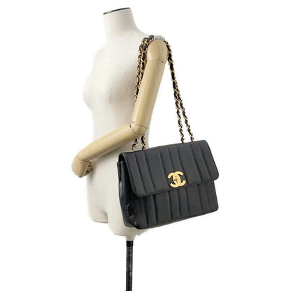 Chanel Mademoiselle ChainShoulder Bag Black Caviar Leather