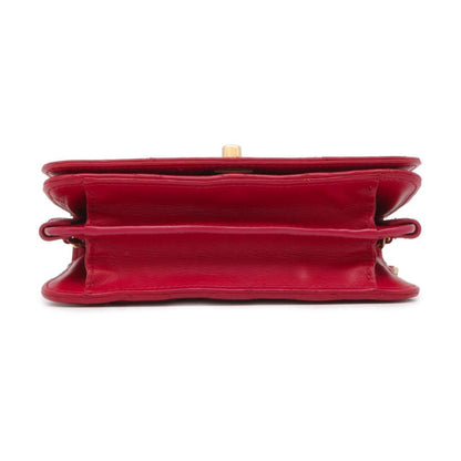 Chanel Matelasse Full Flap ChainShoulder Bag Red AS0148 Lambskin