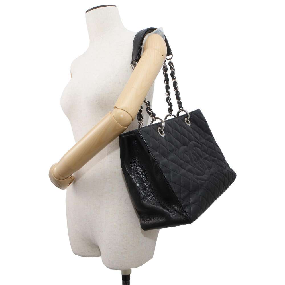 CHANEL Matelasse GSTTote Bag Black A50995 Caviar Leather