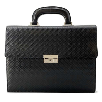 GUCCI Diamante Briefcase Black 201849 Leather