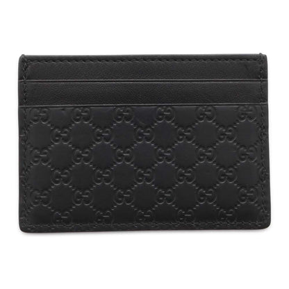 GUCCI Micro GG Card Case Black 262837 Leather