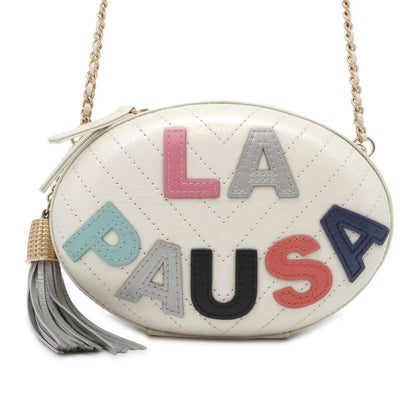 Chanel V Stitch ChainShoulder Lapausa White Leather