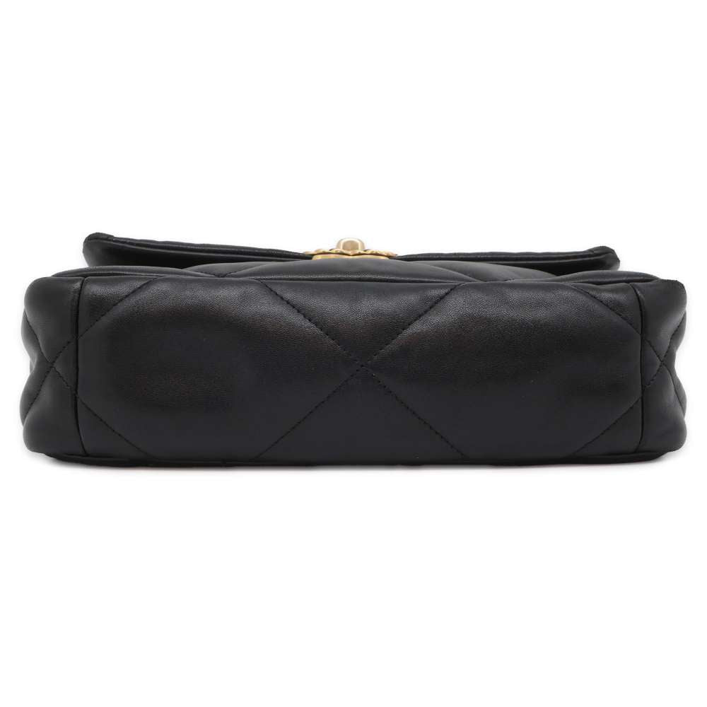 Chanel Chanel19 Matelasse ChainShoulder Bag Black AS1160 Lambskin