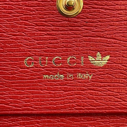 GUCCI GUCCI x adidas Horsebit Shoulder Wallet Red/Navy 702248 Leather