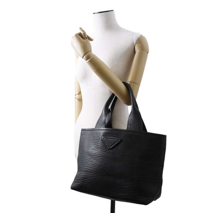PRADA Tote Bag Black 1BG440 Leather