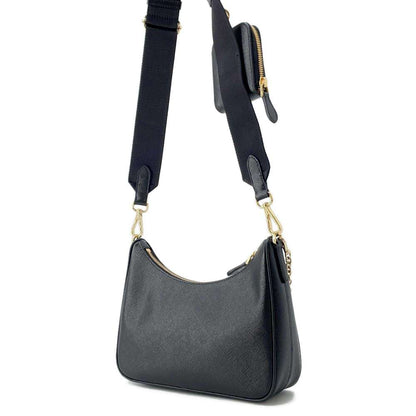 PRADA Shoulder Bag  Saffiano Leather Re-Edition 2005 Black 1BH204 Leather