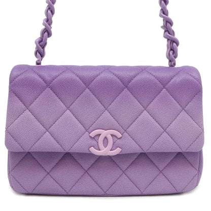 Chanel Matelasse Gradation Shoulder Bag Purple AS4598 Caviar Leather