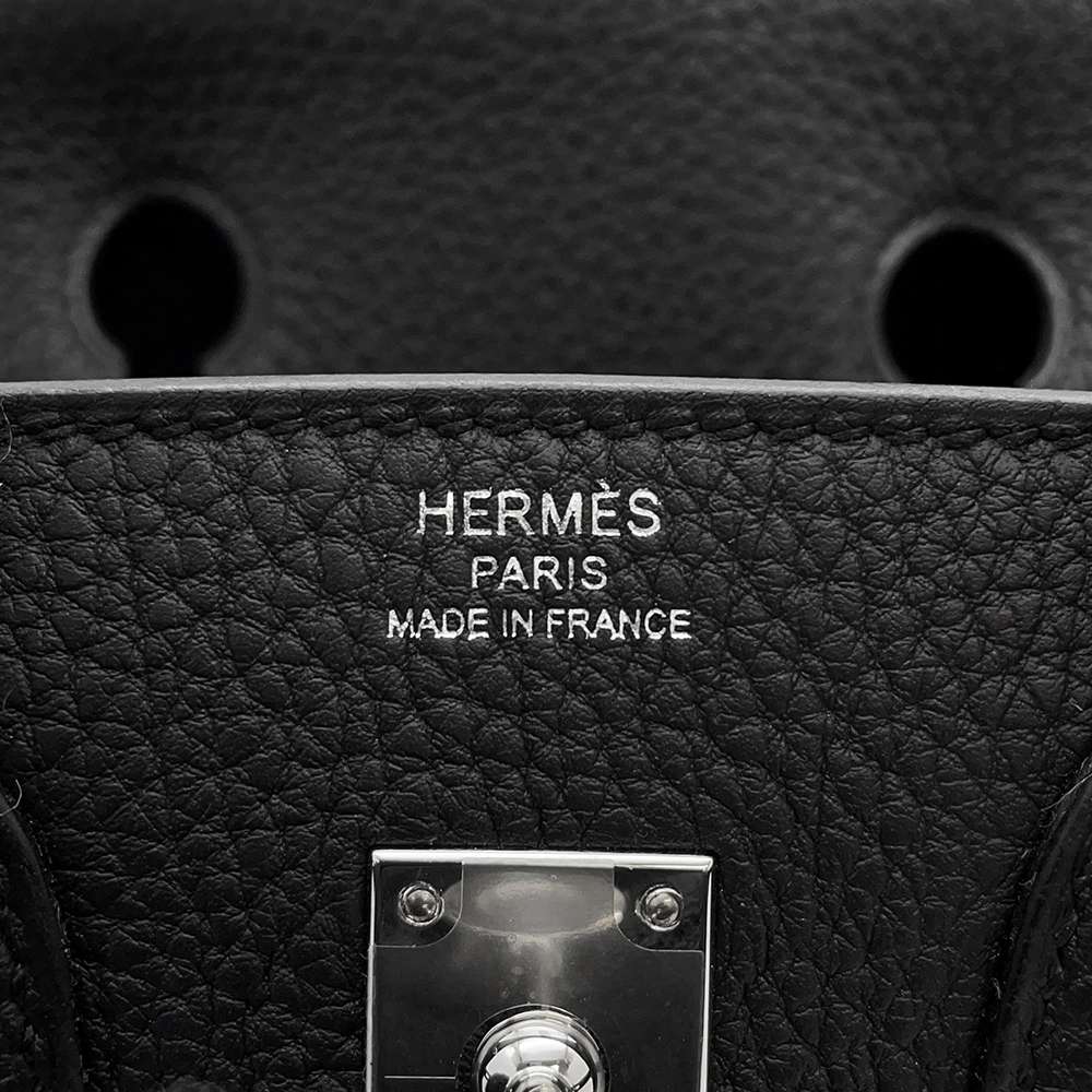 HERMES Birkin Black Togo Leather Size 25