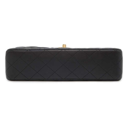 Chanel Matelasse W Flap ChainShoulder Bag Black A01112 Lambskin Size 25