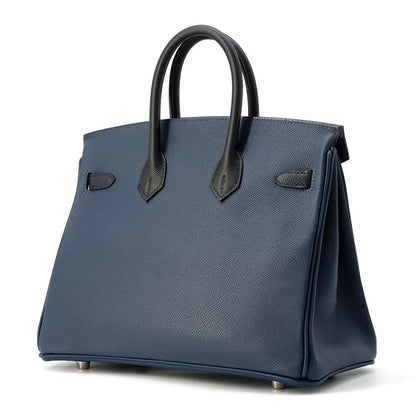 HERMES Birkin tricolor Blue de Prusse/Blue Indigo/Black Epsom Size 25