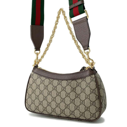 【RESERVED】GUCCI Ophidia Handbag Beige/Brown 735132 PVC Leather Size Small