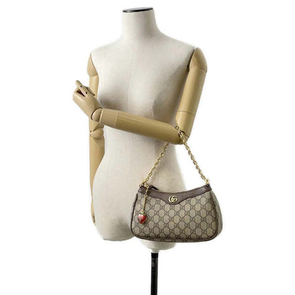 【RESERVED】GUCCI Ophidia Handbag Beige/Brown 735132 PVC Leather Size Small