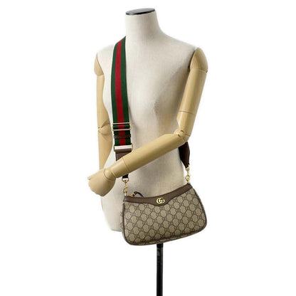 【RESERVED】GUCCI Ophidia Handbag Beige/Brown 735132 PVC Leather Size Small